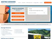 Tablet Screenshot of metrodenverselfstorage.com